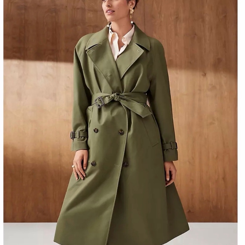 Ann Taylor Classic Khaki Trench Coat